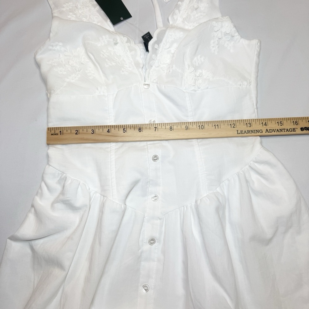 Wild Fable White Cotton Embroidered Corset Long Dress S TikTok Romantic Feminine - Picture 13 of 15